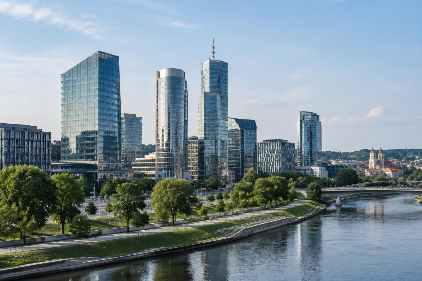 Vilniaus verslo rajono iliustracija